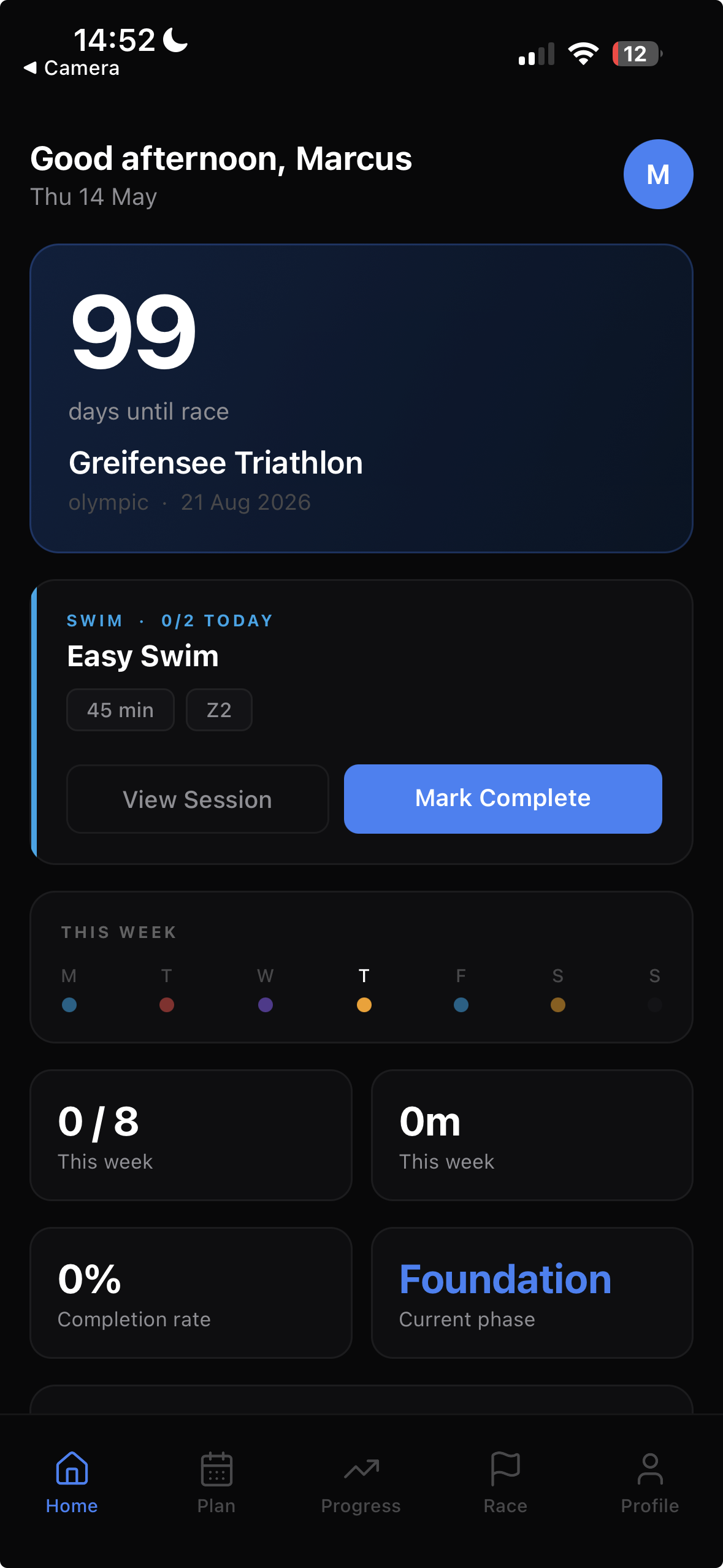 Triton home dashboard